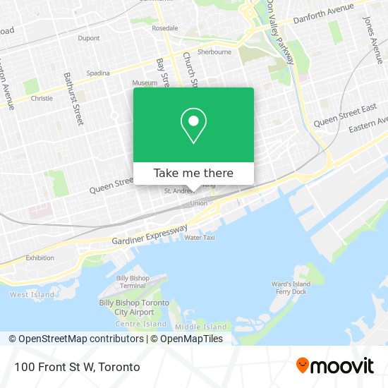 100 Front St W map