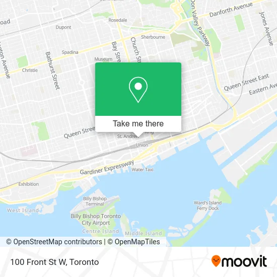 100 Front St W map