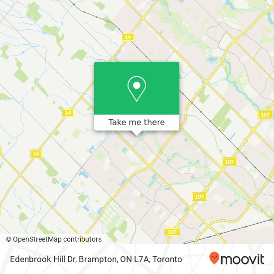 Edenbrook Hill Dr, Brampton, ON L7A map