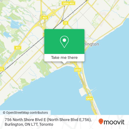756 North Shore Blvd E (North Shore Blvd E,756), Burlington, ON L7T map