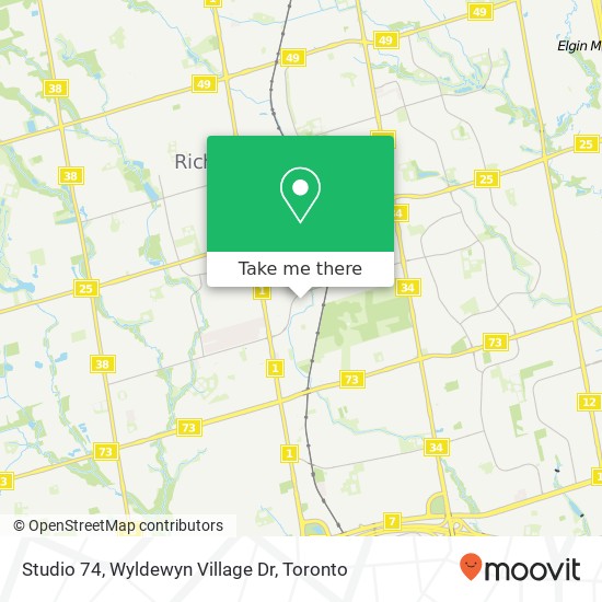 Studio 74, Wyldewyn Village Dr map