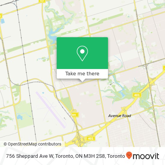 756 Sheppard Ave W, Toronto, ON M3H 2S8 map