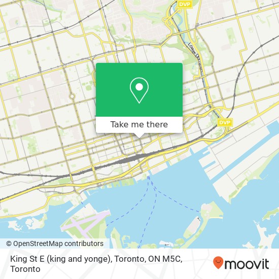 King St E (king and yonge), Toronto, ON M5C map