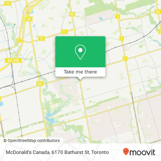 McDonald's Canada, 6170 Bathurst St map