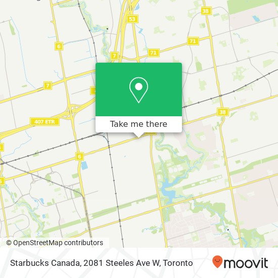 Starbucks Canada, 2081 Steeles Ave W map