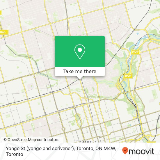 Yonge St (yonge and scrivener), Toronto, ON M4W plan