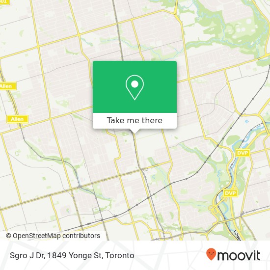 Sgro J Dr, 1849 Yonge St map