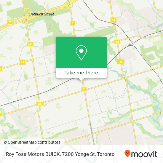 Roy Foss Motors BUICK, 7200 Yonge St plan