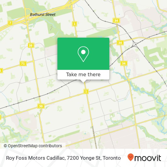 Roy Foss Motors Cadillac, 7200 Yonge St map