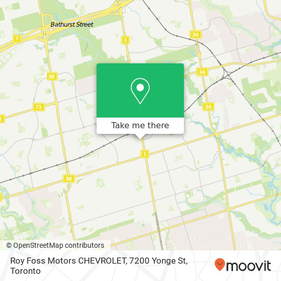 Roy Foss Motors CHEVROLET, 7200 Yonge St map