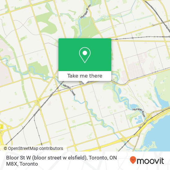 Bloor St W (bloor street w elsfield), Toronto, ON M8X map