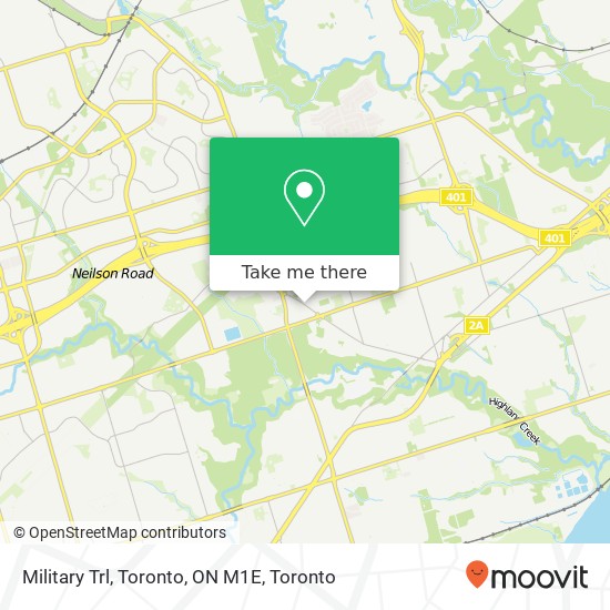 Military Trl, Toronto, ON M1E map