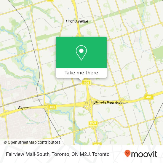 Fairview Mall-South, Toronto, ON M2J plan