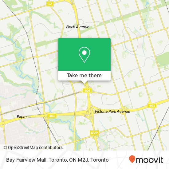 Bay-Fairview Mall, Toronto, ON M2J plan