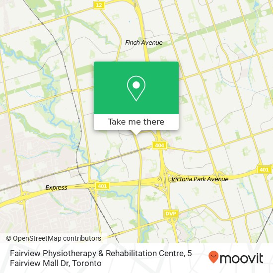 Fairview Physiotherapy & Rehabilitation Centre, 5 Fairview Mall Dr plan