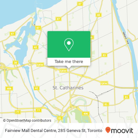 Fairview Mall Dental Centre, 285 Geneva St map