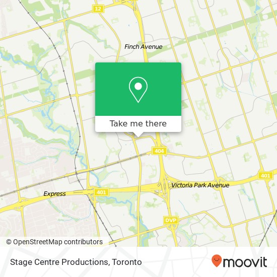 Stage Centre Productions map