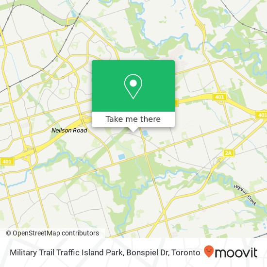 Military Trail Traffic Island Park, Bonspiel Dr map