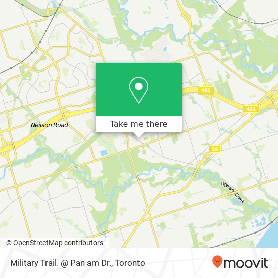 Military Trail. @ Pan am Dr. map