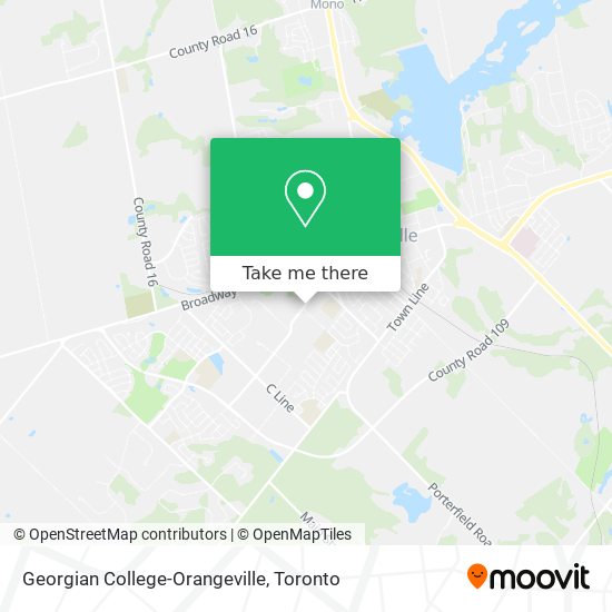 Georgian College-Orangeville map