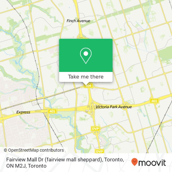Fairview Mall Dr (fairview mall sheppard), Toronto, ON M2J map
