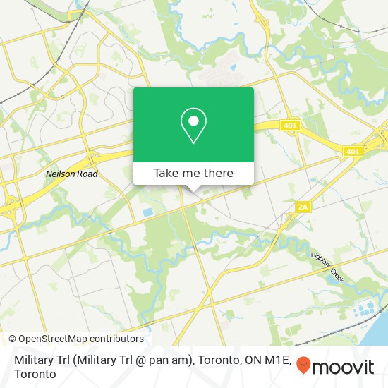 Military Trl (Military Trl @ pan am), Toronto, ON M1E map