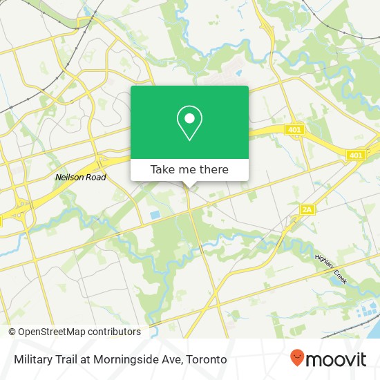 Military Trail at Morningside Ave map