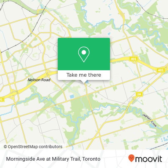 Morningside Ave at Military Trail map