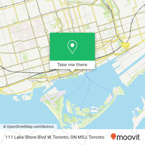 111 Lake Shore Blvd W, Toronto, ON M5J map