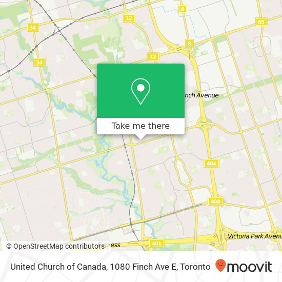 United Church of Canada, 1080 Finch Ave E map