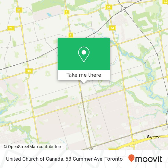 United Church of Canada, 53 Cummer Ave map