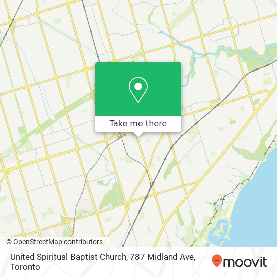 United Spiritual Baptist Church, 787 Midland Ave map