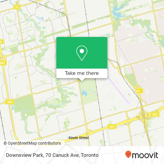 Downsview Park, 70 Canuck Ave map