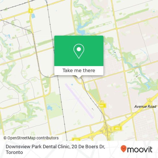 Downsview Park Dental Clinic, 20 De Boers Dr plan