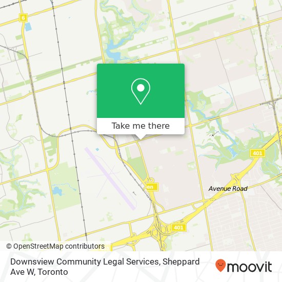 Downsview Community Legal Services, Sheppard Ave W map