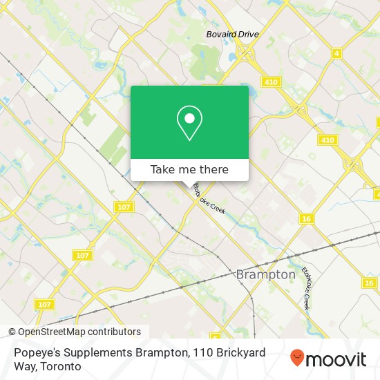 Popeye's Supplements Brampton, 110 Brickyard Way plan