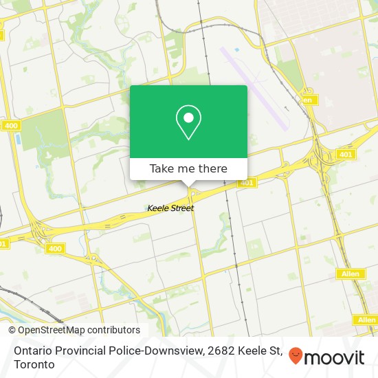 Ontario Provincial Police-Downsview, 2682 Keele St map