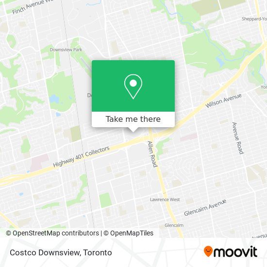 Costco Downsview map