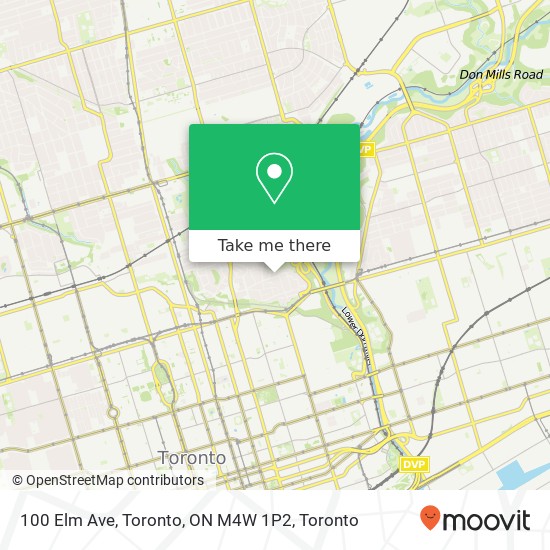 100 Elm Ave, Toronto, ON M4W 1P2 map