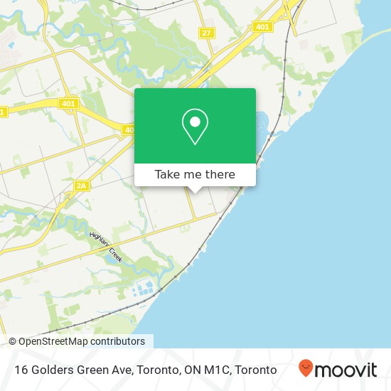 16 Golders Green Ave, Toronto, ON M1C map