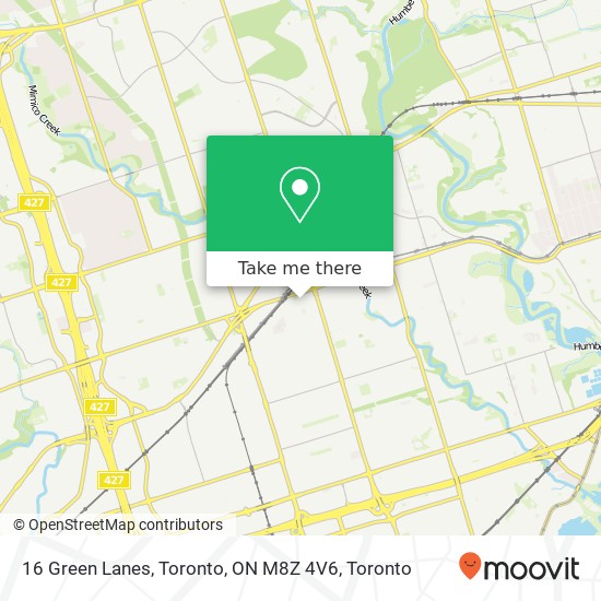 16 Green Lanes, Toronto, ON M8Z 4V6 map