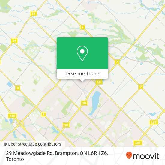 29 Meadowglade Rd, Brampton, ON L6R 1Z6 map