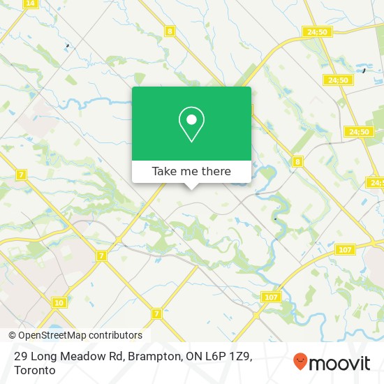 29 Long Meadow Rd, Brampton, ON L6P 1Z9 map