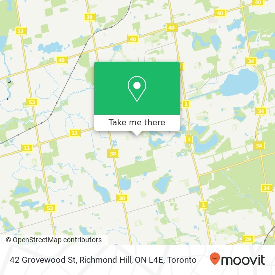 42 Grovewood St, Richmond Hill, ON L4E map