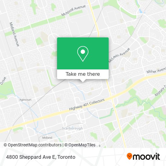 4800 Sheppard Ave E map