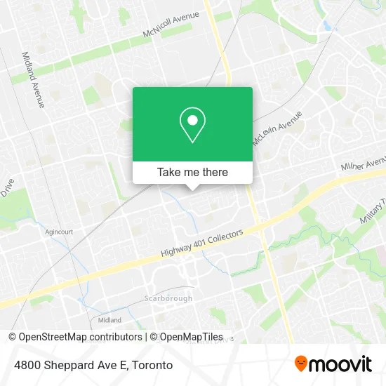 4800 Sheppard Ave E map