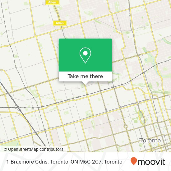 1 Braemore Gdns, Toronto, ON M6G 2C7 map