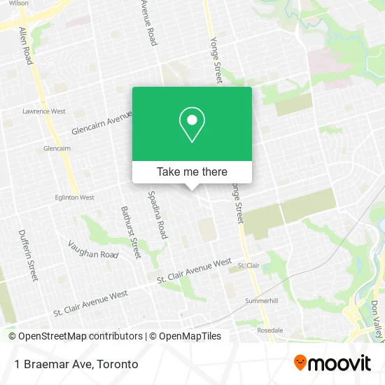 1 Braemar Ave map