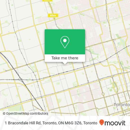 1 Bracondale Hill Rd, Toronto, ON M6G 3Z6 map