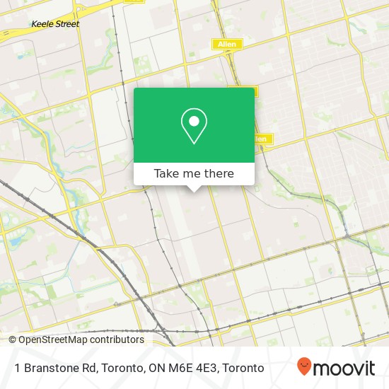 1 Branstone Rd, Toronto, ON M6E 4E3 map